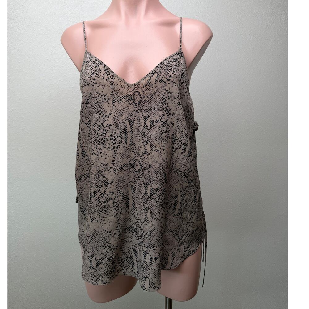 Rebecca Taylor Taupe Snake Print Silk Cami Women US 4